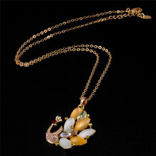 Load image into Gallery viewer, Peacock Crystal Rhinestone Pendant Necklace - Mega Discount Store Ghana