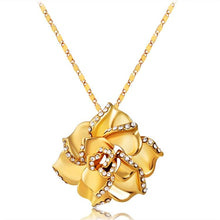 Load image into Gallery viewer, 18K Gold-plated Rose Pendant Necklace - Mega Discount Store Ghana