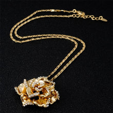 Load image into Gallery viewer, 18K Gold-plated Rose Pendant Necklace - Mega Discount Store Ghana