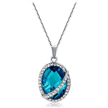 Load image into Gallery viewer, Blue Oval Pendant Necklace - Mega Discount Store Ghana