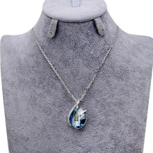 Load image into Gallery viewer, Ladies Blue Shape Crystal Necklace With Olive Shape - Mega Discount Store Ghana