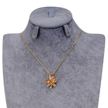 Load image into Gallery viewer, Maple Leaf Style Zircon + Alloy Pendant Necklace - Mega Discount Store Ghana