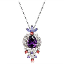 Load image into Gallery viewer, Colorful Zircon Imitation Pearl Inlaid Pendant Necklace - Mega Discount Store Ghana