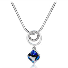 Load image into Gallery viewer, Ring Shaped Cube Crystal Pendant Necklace - Mega Discount Store Ghana
