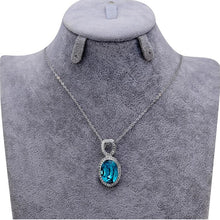 Load image into Gallery viewer, Gem Tear Drops Imitation Crystal Pendant Necklace, Chain Length: 45cm - Mega Discount Store Ghana