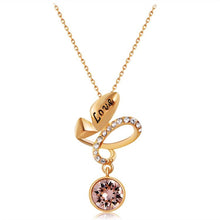 Load image into Gallery viewer, LOVE Women Butterfly Style Inlaid Pendant Necklace, Chain Length: 50cm - Mega Discount Store Ghana