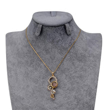 Load image into Gallery viewer, 14K Gold Plating Zinc Alloy Crystal Inlaid Necklace Artificial Diamond Pendant, Chain Length: 43cm - Mega Discount Store Ghana