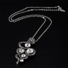 Load image into Gallery viewer, Crystal Inlay Twisted Snake Pendant Necklace, Chain Length: 43cm - Mega Discount Store Ghana