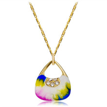 Load image into Gallery viewer, Brushed Gold-plated Bag Shape Pendant Necklace, Chain Length: 44cm - Mega Discount Store Ghana
