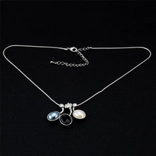 Load image into Gallery viewer, Lady Three Peas Design Crystal Pendant Necklace, Chain Length: 51cm - Mega Discount Store Ghana
