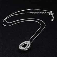 Load image into Gallery viewer, Lady Simple Pear-shaped Crystal Inlaid Necklace, Chain Length: 52cm - Mega Discount Store Ghana
