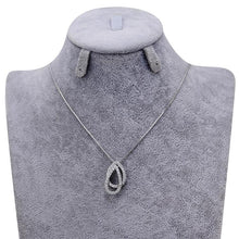 Load image into Gallery viewer, Lady Simple Pear-shaped Crystal Inlaid Necklace, Chain Length: 52cm - Mega Discount Store Ghana