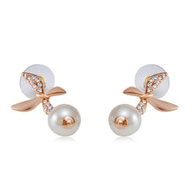 Load image into Gallery viewer, 2 PCS Imitation Pearl Leaf Butterfly Style Earrings - Mega Discount Store Ghana