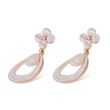 Load image into Gallery viewer, 2 PCS Quatrefoil Lu + Alloy Opal Opal Earrings - Mega Discount Store Ghana