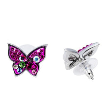 Load image into Gallery viewer, 2 PCS Fashion Cute Butterfly Style Alloy + Crystal Decoration Stud Earrings - Mega Discount Store Ghana