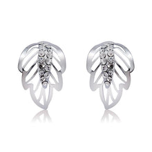 Load image into Gallery viewer, 2 PCS Fashion Alloy Crystal Leaf Earrings - Mega Discount Store Ghana