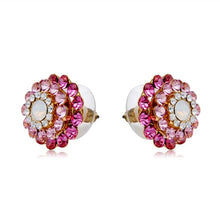 Load image into Gallery viewer, 2 PCS Fashion Alloy Crystal Diamond Flowers Earrings - Mega Discount Store Ghana