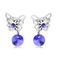 Load image into Gallery viewer, 2 PCS Fashion Crystal Zircon Women Flying Butterfly Style Crystal Alloy Earrings - Mega Discount Store Ghana