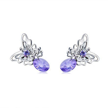 Load image into Gallery viewer, 2 PCS Fashion Crystal Zircon Women Flying Butterfly Style Crystal Alloy Earrings - Mega Discount Store Ghana