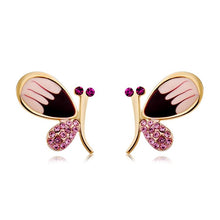 Load image into Gallery viewer, 2 PCS Fashion Pink Dragonfly Style Crystal Studded Ear Clip - Mega Discount Store Ghana