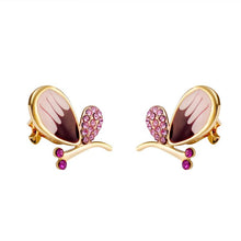 Load image into Gallery viewer, 2 PCS Fashion Pink Dragonfly Style Crystal Studded Ear Clip - Mega Discount Store Ghana