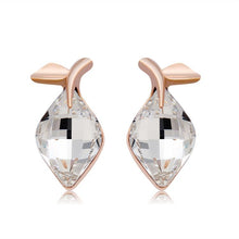Load image into Gallery viewer, 2 PCS Fashion Leaf Crystal Inlaid Earrings - Mega Discount Store Ghana