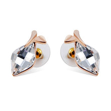 Load image into Gallery viewer, 2 PCS Fashion Leaf Crystal Inlaid Earrings - Mega Discount Store Ghana