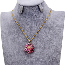 Load image into Gallery viewer, Fashion 14K Gold-plated Petal Crystal Alloy Pendant Necklace - Mega Discount Store Ghana