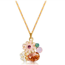 Load image into Gallery viewer, Fashion Flower Crystal Gold-plated Pendant Necklace - Mega Discount Store Ghana