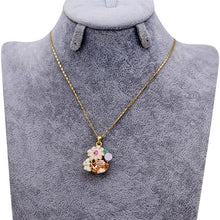 Load image into Gallery viewer, Fashion Flower Crystal Gold-plated Pendant Necklace - Mega Discount Store Ghana