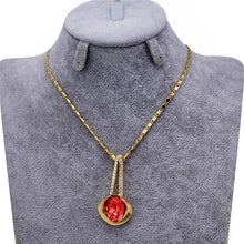Load image into Gallery viewer, Fashion 18K Gold-plated Alloy + Diamond Pendant Necklace - Mega Discount Store Ghana