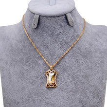 Load image into Gallery viewer, Fashion Rhinestone Embellished Square Crystal Inlaid Necklace - Mega Discount Store Ghana