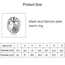 Load image into Gallery viewer, Punk Gothic Rock Mask Skull Titanium Steel Ring - Mega Discount Store Ghana