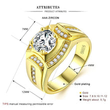 Load image into Gallery viewer, Fashion Businessman 18K White Gold Plated + AAA Zircon Diamond Ring - Mega Discount Store Ghana