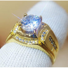 Load image into Gallery viewer, Fashion Businessman 18K White Gold Plated + AAA Zircon Diamond Ring - Mega Discount Store Ghana