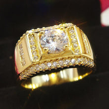 Load image into Gallery viewer, Fashion New Style Gold Plated + AAA Zircon Inlaid Rhinestone Diamond Ring - Mega Discount Store Ghana