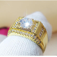 Load image into Gallery viewer, Fashion New Style Gold Plated + AAA Zircon Inlaid Rhinestone Diamond Ring - Mega Discount Store Ghana