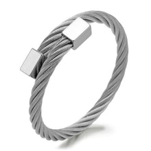 Load image into Gallery viewer, Original Personality Fashion Jewelry Stainless Steel Bracelet Classic Square Head Wire Bracelet - Mega Discount Store Ghana