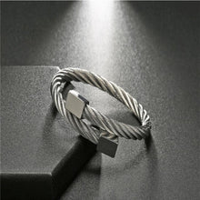 Load image into Gallery viewer, Original Personality Fashion Jewelry Stainless Steel Bracelet Classic Square Head Wire Bracelet - Mega Discount Store Ghana