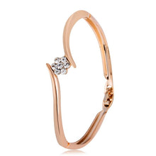Load image into Gallery viewer, Women Classic Style Gold Plated Cuff Bangle Bracelet with Lobster Claw Clasps, Chain(Rose Gold) - Mega Discount Store Ghana