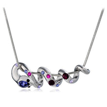 Load image into Gallery viewer, Snake Crystal Inlaid Silver Plated Chain Pendant Necklace(Silver) - Mega Discount Store Ghana