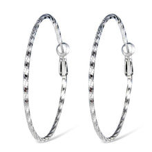 Load image into Gallery viewer, 2 PCS Fashion Women Classic Style Silver-Plated Spiral Ring Hoop Earrings(Silver) - Mega Discount Store Ghana