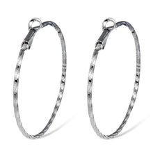 Load image into Gallery viewer, 2 PCS Fashion Women Classic Style Silver-Plated Spiral Ring Hoop Earrings(Silver) - Mega Discount Store Ghana
