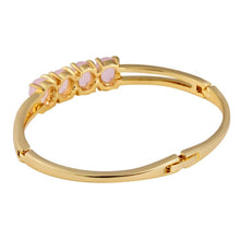 Load image into Gallery viewer, Women Classic Style Opal 18K Gold Plated Cuff Bangle Bracelet with Lobster Claw Clasps Chain(Gold) - Mega Discount Store Ghana