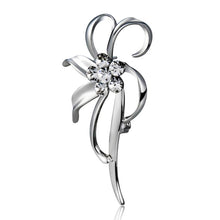 Load image into Gallery viewer, Women Plum Pattern White Crystal Studded Brooch(Silver) - Mega Discount Store Ghana