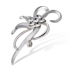 Load image into Gallery viewer, Women Plum Pattern White Crystal Studded Brooch(Silver) - Mega Discount Store Ghana