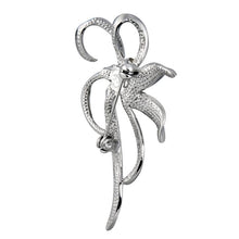 Load image into Gallery viewer, Women Plum Pattern White Crystal Studded Brooch(Silver) - Mega Discount Store Ghana