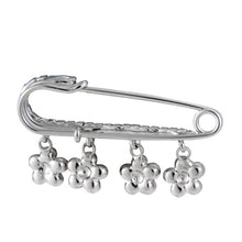 Load image into Gallery viewer, Women Four Plum Pattern Crystal Pendant Studded Brooch(Silver) - Mega Discount Store Ghana