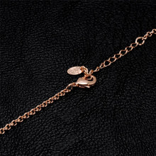 Load image into Gallery viewer, Square Love Cubic Zirconia Pendant Gold Plated Necklace(Rose Gold) - Mega Discount Store Ghana