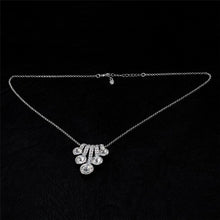 Load image into Gallery viewer, Women Classic Style Crystal Studded Pendant Silver Plated Necklace(Silver) - Mega Discount Store Ghana